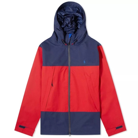 Polo Ralph Lauren Mens Eastland Lined Hooded Jacket in Rl2000 Red/Blue Navy XL